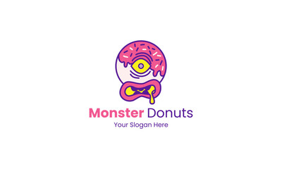 Donut logo with a monster shape