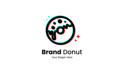Retro style Donut logo for your shop and bakery