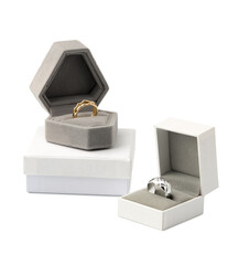 Jewelry box on white background studio shot