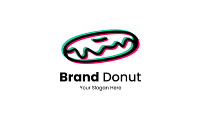 Retro style Donut logo for your shop and bakery