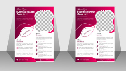 Creative concept for corporate business flyer design template . Vector and editable layout . 