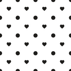 Vector heart and dots pattern 