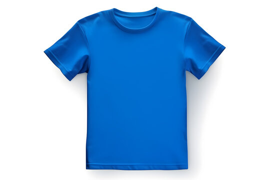 a blue t shirt mock up isolated on white background