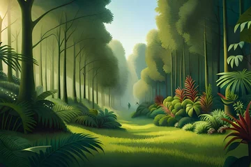 Foto auf Alu-Dibond tropical forest in the jungle © Muhammad