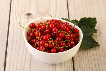 Ripe sweet organic red currant heap