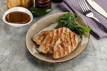 Grilled turkey breast fillet steak