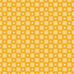 seamless pattern with squares. geometric dot pattern on yellow background and texture.