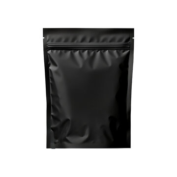 Maquette sac zipp&eacute; en plastique noir maquette