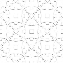  Abstract  background with figures from lines. Black and white texture for web page, textures, card, poster, fabric, textile. Monochrome pattern. Repeating design.