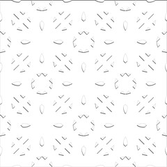  Abstract  background with figures from lines. Black and white texture for web page, textures, card, poster, fabric, textile. Monochrome pattern. Repeating design.
