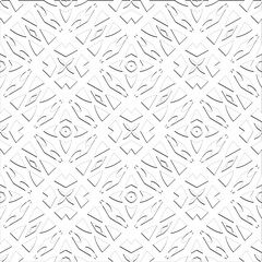 Abstract  background with figures from lines. Black and white texture for web page, textures, card, poster, fabric, textile. Monochrome pattern. Repeating design.