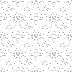  Abstract  background with figures from lines. Black and white texture for web page, textures, card, poster, fabric, textile. Monochrome pattern. Repeating design.