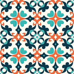 Flat design, creative, arabesque, pattern, AI Generated