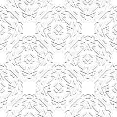  Abstract  background with figures from lines. Black and white texture for web page, textures, card, poster, fabric, textile. Monochrome pattern. Repeating design.