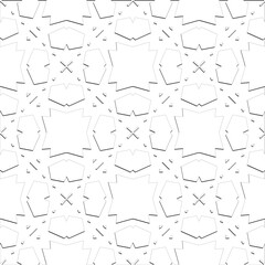 Abstract  background with figures from lines. Black and white texture for web page, textures, card, poster, fabric, textile. Monochrome pattern. Repeating design.