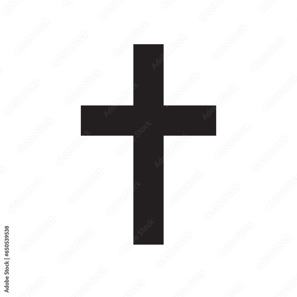 Wall mural Christian cross icon vector