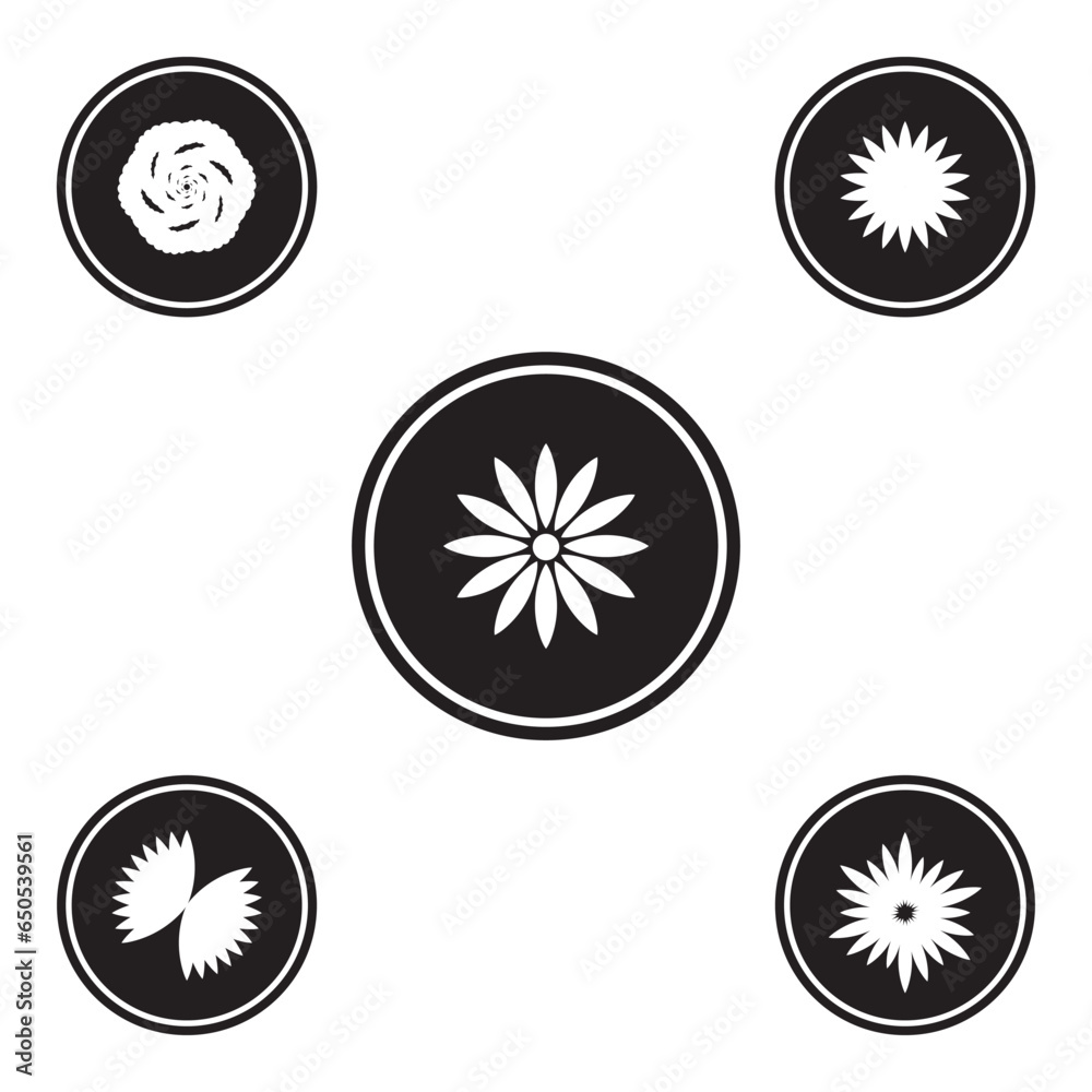 Wall mural flower icon vector