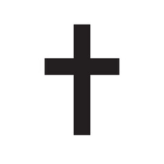Christian cross icon vector