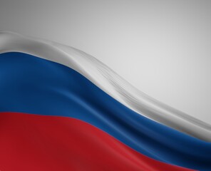 Abstract Russia Flag 3D Render (3D Artwork)