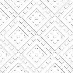 Abstract  background with figures from lines. Black and white texture for web page, textures, card, poster, fabric, textile. Monochrome pattern. Repeating design.