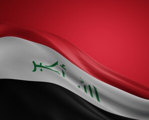 Abstract Iraq Flag 3D Render (3D Artwork)