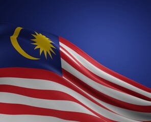 Abstract Malaysia Flag 3D Render (3D Artwork)