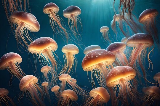 jelly fish in the water