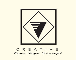 Naklejka premium Creative letter logo Concept