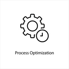 Process Optimization icon for industry collection Vector stock illustration