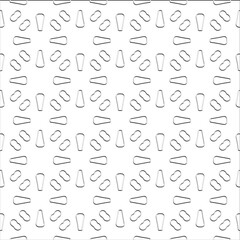  Abstract  background with figures from lines. Black and white texture for web page, textures, card, poster, fabric, textile. Monochrome pattern. Repeating design.