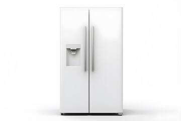 white refrigerator isolated on a white background