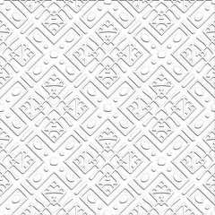  Abstract  background with figures from lines. Black and white texture for web page, textures, card, poster, fabric, textile. Monochrome pattern. Repeating design.