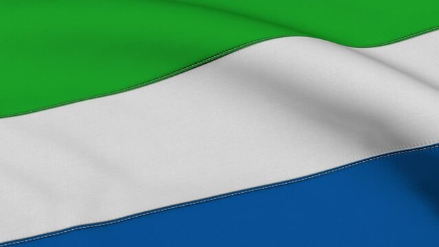 Sierra Leone Flag Loop Background