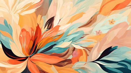 abstract floral background, illustratrion