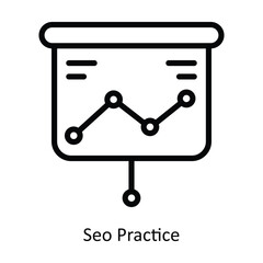 Seo Practice vector  outline icon illustration. EPS 10 File.