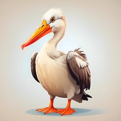 Obraz premium Pelican Illustration AI Generative