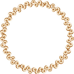 Round frame illustration. Hand drawn picture