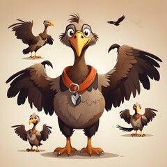 Obraz premium Vulture Illustration AI Generative