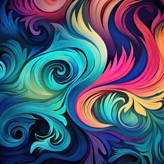 An abstract artwork illustration for a seamless visual experience -  Colorful Abstract background, Generative AI