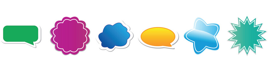 Vector speech clouds chat bubble icon. Vector illustration