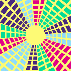 Seamless Pattern background in retro 80s and 90s color, geometric style for fabric print, paper print and website background, perspective vector illustration.