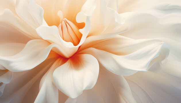 a close up image of a white flower, in the style of digital illustration
