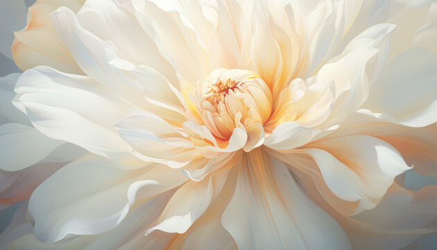 a close up image of a white flower, in the style of digital illustration