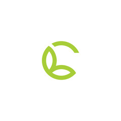 logo leaf C vektoc