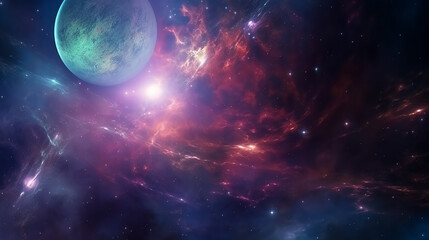 Obraz na płótnie Canvas Nebulae and galaxies in space.