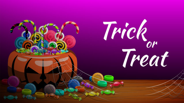 hellowen trick or treat vector background_3