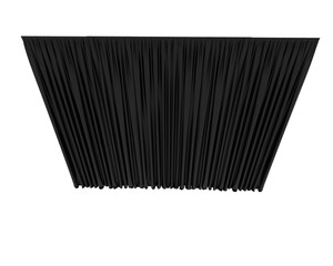 Curtains isolated on transparent background. 3d rendering - illustration