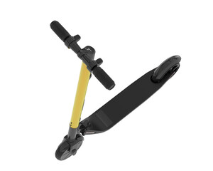 Electric scooter isolated on transparent background. 3d rendering - illustration
