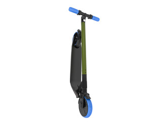 Electric scooter isolated on transparent background. 3d rendering - illustration