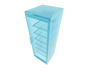 Fridge isolated on transparent background. 3d rendering - illustration